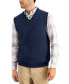 Фото #1 товара Men's Solid V-Neck Sweater Vest, Created for Macy's