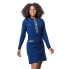 Фото #11 товара Women's Long Sleeve Tipped Button Front Sweater Dress