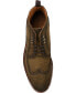 ფოტო #4 პროდუქტის Men's Mack Handcrafted Burnished Suede Leather Wingtip Brogue Dress Lace-up Boots