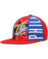 Фото #1 товара Men's Red Philadelphia 76ers Hardwood Classics Big Face Callout Snapback Hat