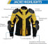German Wear Textile Jacket Motorcycle Jacket Combi Jacket, Black/Yellow