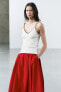 Zw collection pleated layered skirt