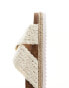 Фото #3 товара ASOS DESIGN Jessie flatform cross strap espadrille sandals in off-white crochet