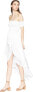 Lucy Love 171490 Womens Portrait Hi-Low A-Line Dress Solid White Size Medium