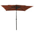 Фото #4 товара Садовый зонт vidaXL Sonnenschirm 3-слойный с мастом из порошкового алюминия - Терракота-красный