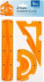 Фото #1 товара Чертежный инструмент Tetis Zestaw геометрический гибкий 3-элементный оранжевый.