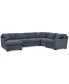 Фото #5 товара Radley 5-Pc. Fabric Chaise Sectional Sofa with Corner Piece, Created for Macy's