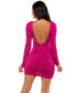 ფოტო #3 პროდუქტის Women's Ruched Backless Mini Dress