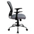 Фото #1 товара Mid-Back Gray Mesh Swivel Task Chair With Chrome Base And Arms