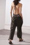 Zw collection pleated trousers with drawstring