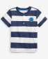 ფოტო #1 პროდუქტის Toddler Boys Classic Rugby Striped Henley T-Shirt, Created for Macy's