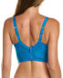 Фото #2 товара Cosabella Sardenga Embroidered Curvy Plunge Bralette Women's Blue Xs