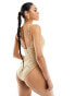 Фото #2 товара Public Desire scoop back swimsuit in gold glitter