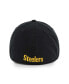 Фото #4 товара Men's Black Pittsburgh Steelers Sure Shot Franchise Fitted Hat