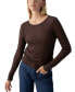 ფოტო #3 პროდუქტის Women's Long-Sleeve Crewneck Top