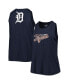 Фото #1 товара Women's Navy Detroit Tigers Plus Size Tank Top