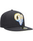 ფოტო #3 პროდუქტის Men's Graphite Los Angeles Rams Color Dim 59FIFTY Fitted Hat