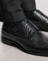 Фото #3 товара Thomas Crick chiseled toe leather brogues in black