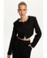 ფოტო #1 პროდუქტის Women's Tweet Cropped Jacket