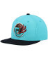 Men's Turquoise, Black Vancouver Grizzlies Hardwood Classics Team Two-Tone 2.0 Snapback Hat