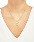 ფოტო #2 პროდუქტის Diamond Star & Moon Layered Pendant Necklace (1/20 ct. t.w.) in 14k Gold-Plated Sterling Silver, 17" + 1" extender