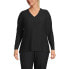 Фото #2 товара Women's Plus Size Long Sleeve Performance V-Neck Top