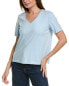 Фото #1 товара Lafayette 148 New York James V-Neck Linen-Blend T-Shirt Women's