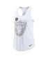 Women's White Las Vegas Raiders Tri-Blend Scoop Neck Racerback Tank Top