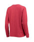 ფოტო #2 პროდუქტის Women's Crimson, Gray Alabama Crimson Tide Raglan Long Sleeve T-shirt and Shorts Sleep Set