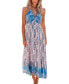 Women's Boho Sleeveless Halter Maxi Beach Dress