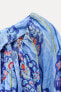 Платье-туника из ткани рами с принтом — zw collection ZARA
