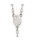 ფოტო #1 პროდუქტის Sterling Silver Polished Rosary Pendant Necklace 26"