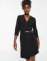 Фото #1 товара Morgan wrap front blazer dress with buckle detail in black