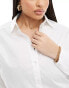 In The Style Plus cotton poplin shirt in white