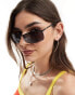 Фото #2 товара AIRE vega metal rectangle sunglasses in black