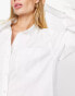 Фото #4 товара & Other Stories oversized shirt with button detail in white