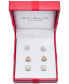 ფოტო #2 პროდუქტის 3-Pc. Diamond Stud Earrings Set (1/4 ct. t.w.) in Sterling Silver & 14k Gold-Plate