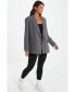 Women's Woven Oversized Double-Breasted Tailored Blazer