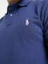 Фото #4 товара Polo Ralph Lauren icon logo slim fit pique polo in mid blue