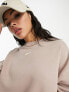 Фото #3 товара Nike Mini Swoosh extra oversized crop sweatshirt in taupe