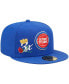 ფოტო #4 პროდუქტის Men's Blue Detroit Pistons 3x NBA Finals Champions Crown 59FIFTY Fitted Hat