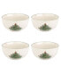 Фото #1 товара Dinnerware, Christmas Tree Set/4 Individual Bowl