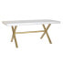 Фото #2 товара Обеденный стол DKD Home Decor Белый Позолоченный Латунь Древесина манго 180 x 90 x 76 cm