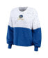 ფოტო #3 პროდუქტის Women's White, Royal Golden State Warriors Color-Block Pullover Sweater