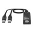 Lindy KM keyboard & Mouse Switch USB for 2 PCs - Black