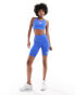 Фото #1 товара The North Face Training Hakuun contour seam high waist legging shorts in blue