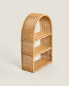 Children’s oval rattan shelving unit