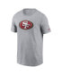 Фото #3 товара Men's Gray San Francisco 49ers Logo Essential T-shirt