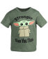 ფოტო #5 პროდუქტის Starwars Baby Boys The Mandalorian The T-Shirt and French Terry Shorts Outfit Set to