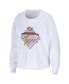 Women's White LSU Tigers Diamond Long Sleeve Cropped T-shirt